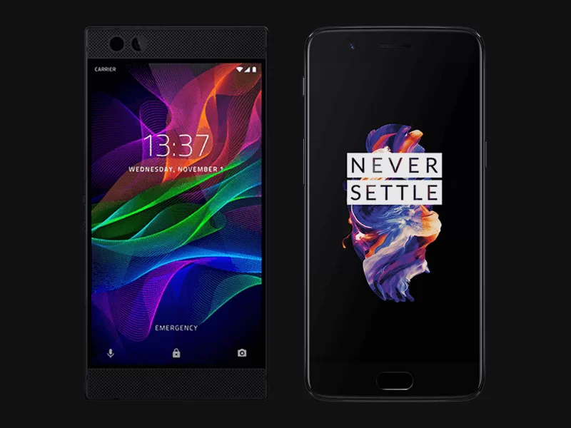 Which on is best Razer phone or Oneplus 5t, Which is better Razer phone or Oneplus 5t, Review of razer phone, Review of Oneplus 5t 