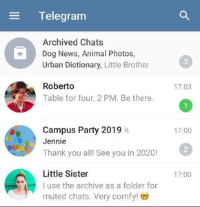 hide chats in telegram