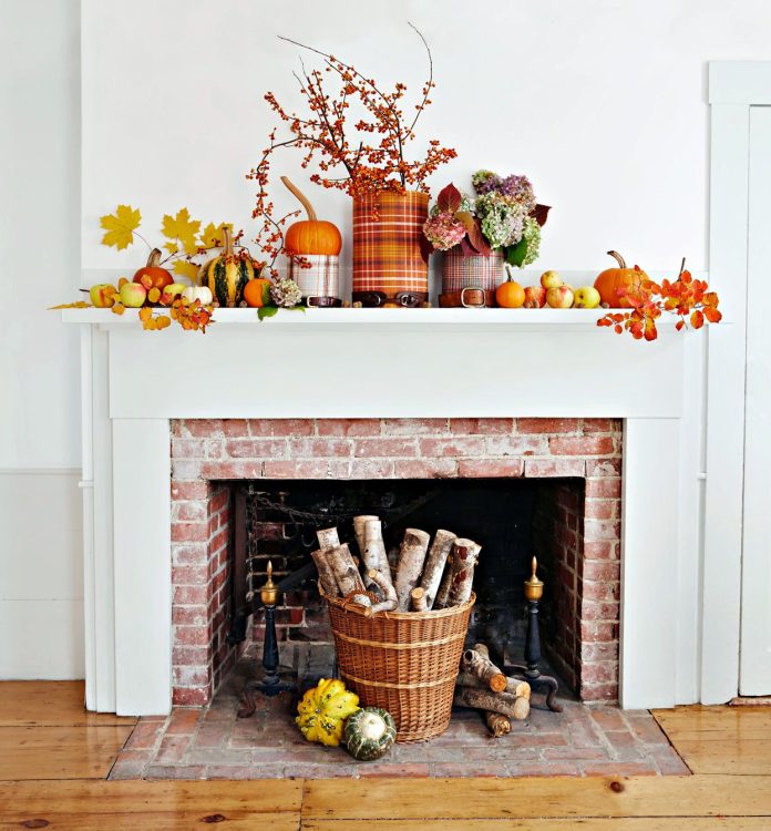 8 Ways to Decorate Your Fireplace for Fall.